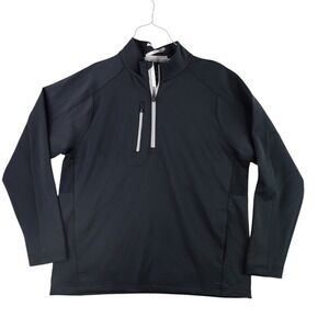 Zero Restriction Pullover Mens XL Black Tour Series 1/4 Zip Golf L330 Stretch